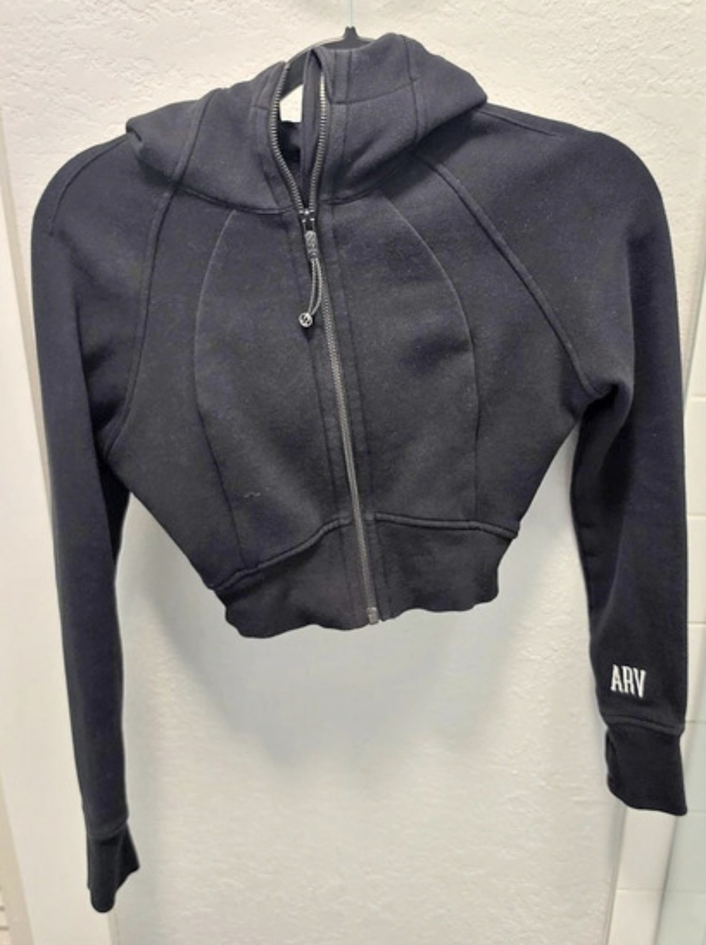 Lululemon Scuba Full-Zip Cropped Hoodie Black XS/S